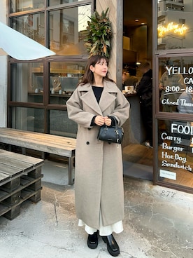 「アイテム（チェスターコート）」を使った、諭吉⛄️さん（レディース・169cm）の冬コーディネート