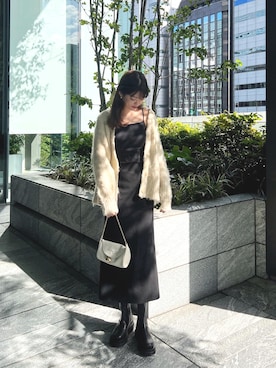 「titivate（ティティベイト）のアイテム（カーディガン/ボレロ）」を使った、諭吉⛄️さん（レディース・169cm）の秋コーディネート