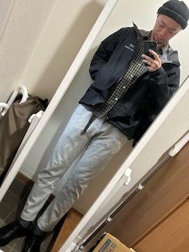 「アイテム（マウンテンパーカー）」を使った、hana.さん（メンズ・184cm）の秋コーディネート