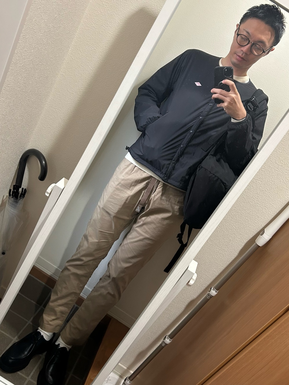 hana様ノーカラージャケットコーデ