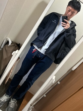 「アイテム（マウンテンパーカー）」を使った、hana.さん（メンズ・184cm）の秋コーディネート