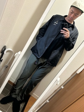 「F.C.Real Bristol（エフシーレアルブリストル）のアイテム（ブルゾン）」を使った、hana.さん（メンズ・184cm）の冬コーディネート