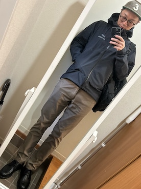 「ARC'TERYX（アークテリクス）のアイテム（マウンテンパーカー）」を使った、hana.さん（メンズ・184cm）の冬コーディネート