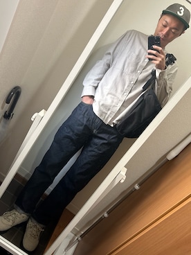 「アイテム（帽子、ブラウン系）」を使った、hana.さん（メンズ・184cm）の春コーディネート