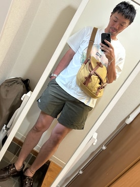 「アイテム（モカシン/デッキシューズ）」を使った、hana.さん（メンズ・184cm）の夏コーディネート