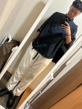 「アイテム（バックパック/リュック）」を使った、hana.さん（メンズ・184cm）の秋コーディネート