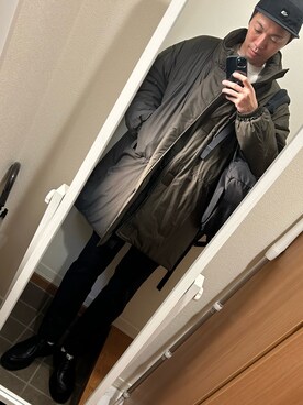 「WILD THINGS（ワイルドシングス）のアイテム（ダウンジャケット/コート）」を使った、hana.さん（メンズ・184cm）の冬コーディネート