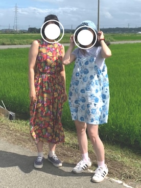 「Handmade（ハンドメイド）のアイテム（オールインワン・サロペット）」を使った、CandCさん（レディース・165cm）の夏コーディネート