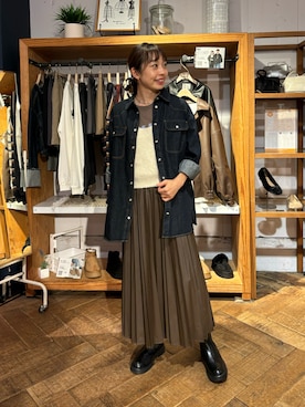 「DISCOAT（ディスコート）のアイテム（ブーツ）」を使った、_a_n_c_o___さん（レディース・158cm）の秋コーディネート