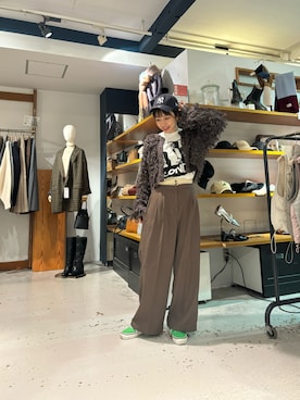「DISCOAT（ディスコート）のアイテム（パンツ）」を使った、_a_n_c_o___さん（レディース・158cm）の秋コーディネート