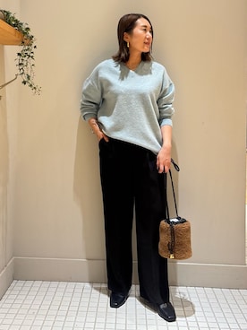 「アイテム（バングル/リストバンド）」を使った、Yuuki Endoさん（レディース・155cm）の秋コーディネート