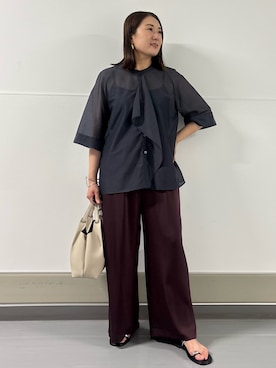 「qualite（カリテ）のアイテム」を使った、Yuuki Endoさん（レディース・155cm）の夏コーディネート