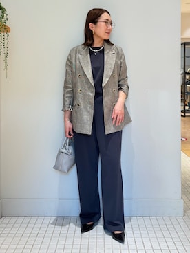 「qualite（カリテ）のアイテム（アクセサリー）」を使った、Yuuki Endoさん（レディース・155cm）の春コーディネート