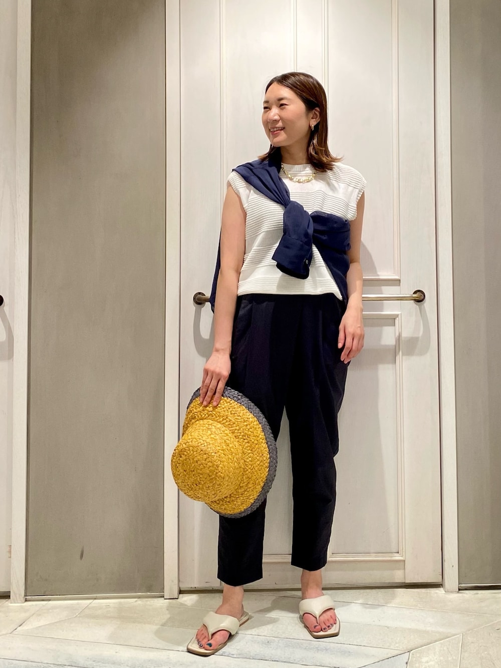La Maison de Lyllis ストローハット ブラックリボン La Maison de Lyllis リボン付きストローハット - メルカリ