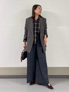 「qualite（カリテ）のアイテム（アクセサリー）」を使った、Yuuki Endoさん（レディース・155cm）の秋コーディネート