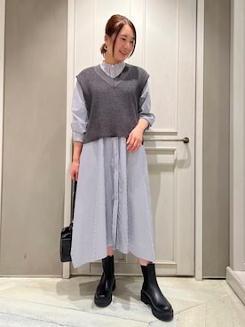 「アイテム（ワンピース、その他）」を使った、Yuuki Endoさん（レディース・155cm）の秋コーディネート