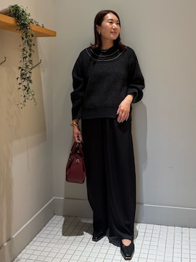 「アイテム（バングル/リストバンド）」を使った、Yuuki Endoさん（レディース・155cm）の秋コーディネート