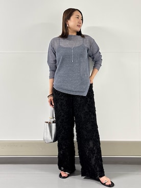 「qualite（カリテ）のアイテム（その他パンツ）」を使った、Yuuki Endoさん（レディース・155cm）の夏コーディネート