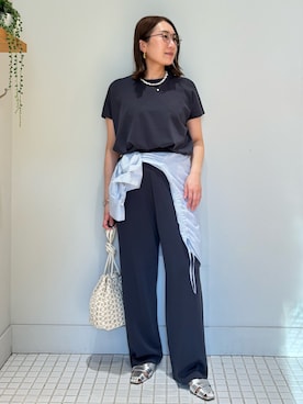 「qualite（カリテ）のアイテム（アクセサリー）」を使った、Yuuki Endoさん（レディース・155cm）の春コーディネート