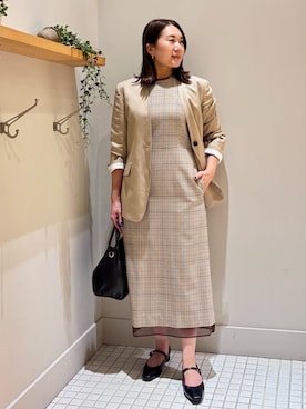 「qualite（カリテ）のアイテム（ジャケット/アウター）」を使った、Yuuki Endoさん（レディース・155cm）の秋コーディネート