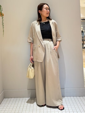 「qualite（カリテ）のアイテム」を使った、Yuuki Endoさん（レディース・155cm）の春コーディネート