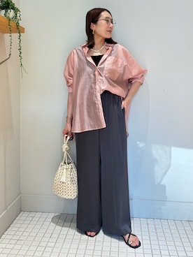 「qualite（カリテ）のアイテム（アクセサリー）」を使った、Yuuki Endoさん（レディース・155cm）の春コーディネート