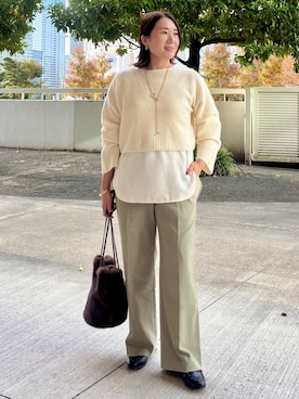 「アイテム（バングル/リストバンド）」を使った、Yuuki Endoさん（レディース・155cm）の秋コーディネート