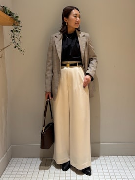 「アイテム（ネックレス）」を使った、Yuuki Endoさん（レディース・155cm・30代）の冬コーディネート