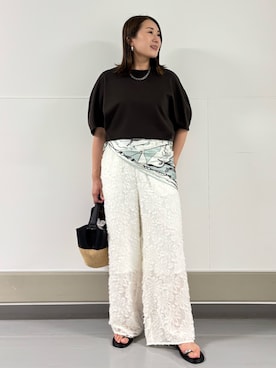 「qualite（カリテ）のアイテム（その他パンツ）」を使った、Yuuki Endoさん（レディース・155cm）の夏コーディネート