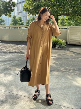 「アイテム（ワンピース/ドレス）」を使った、Yuuki Endoさん（レディース・155cm・30代）の夏コーディネート