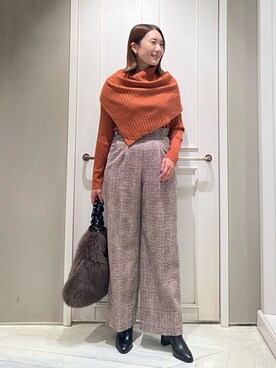 「重ね着ベストシーズン」｜「アイテム（パンプス）」を使った、Yuuki Endoさん（レディース・155cm）の秋コーディネート