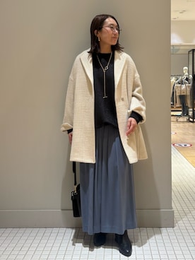 「qualite（カリテ）のアイテム」を使った、Yuuki Endoさん（レディース・155cm）の冬コーディネート