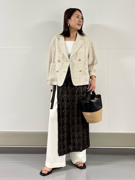 「qualite（カリテ）のアイテム」を使った、Yuuki Endoさん（レディース・155cm）の夏コーディネート
