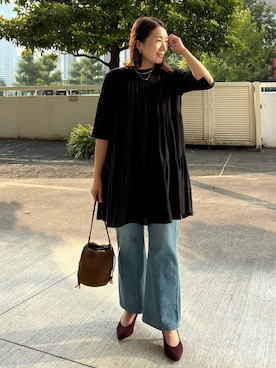「アイテム（ネックレス）」を使った、Yuuki Endoさん（レディース・155cm・30代）の夏コーディネート