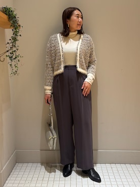 「qualite（カリテ）のアイテム」を使った、Yuuki Endoさん（レディース・155cm）の冬コーディネート