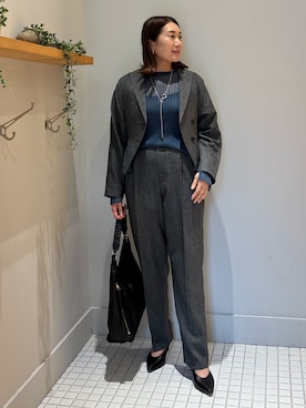 「アイテム（アクセサリー）」を使った、Yuuki Endoさん（レディース・155cm）の秋コーディネート