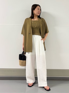 「qualite（カリテ）のアイテム」を使った、Yuuki Endoさん（レディース・155cm）の夏コーディネート