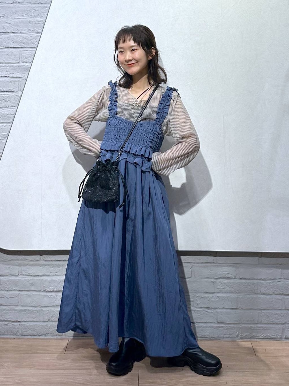 前後着用可能】2WAYシアーラッセルロングスリーブ 191371を使った