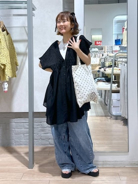「アイテム（バレッタ/ヘアクリップ）」を使った、imsally2さん（レディース・154cm・20代）の夏コーディネート