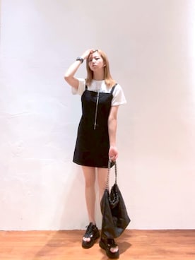 「FREE'S MART（フリーズマート）の◆スニーカーソールサンダル（サンダル）」を使った、Nozomiさん（レディース・167cm）の夏コーディネート