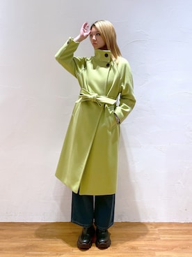 「FREE'S MART（フリーズマート）のアイテム（ステンカラーコート）」を使った、Nozomiさん（レディース・167cm）の秋コーディネート