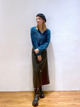 「FREE'S MART（フリーズマート）のアイテム（ハンチング/ベレー帽）」を使った、Nozomiさん（レディース・167cm）の秋コーディネート