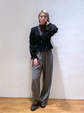 「FREE'S MART（フリーズマート）のアイテム（スラックス）」を使った、Nozomiさん（レディース・167cm）の冬コーディネート