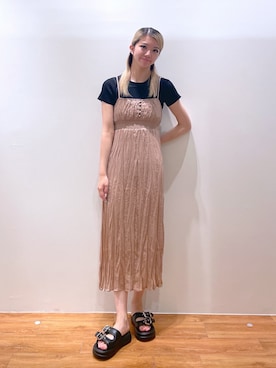 「FREE'S MART（フリーズマート）のアイテム（ワンピース）」を使った、Nozomiさん（レディース・167cm）の夏コーディネート