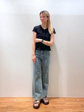 「レイヤード風」｜Nozomiさん（レディース・167cm）の夏コーディネート