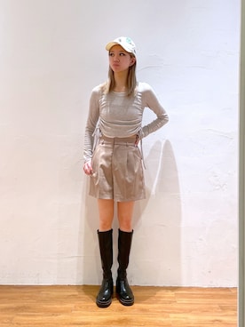 「FREE'S MART（フリーズマート）のアイテム（ブーツ）」を使った、Nozomiさん（レディース・167cm）の春コーディネート