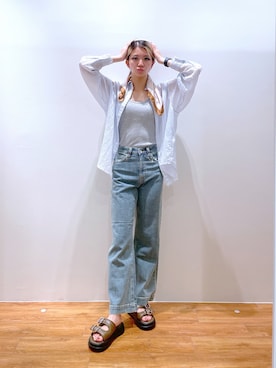 「アイテム（タンクトップ）」を使った、Nozomiさん（レディース・167cm）の夏コーディネート