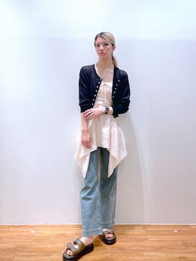 「レイヤードstyle」｜「アイテム（ワンピース/ドレス）」を使った、Nozomiさん（レディース・167cm）の夏コーディネート