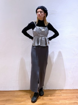 「FREE'S MART（フリーズマート）のアイテム（ハンチング/ベレー帽）」を使った、Nozomiさん（レディース・167cm）の秋コーディネート