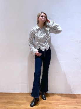 「FREE'S MART（フリーズマート）のアイテム（ブーツ）」を使った、Nozomiさん（レディース・167cm）の春コーディネート